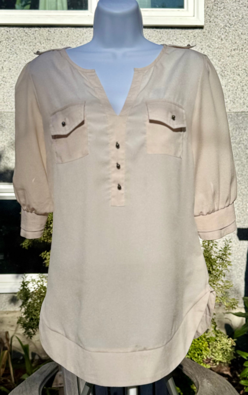 PAPILLON 3/4 Sleeve Blouse - Consigned with VARDO Vintage & Valuables vvvardo.ca