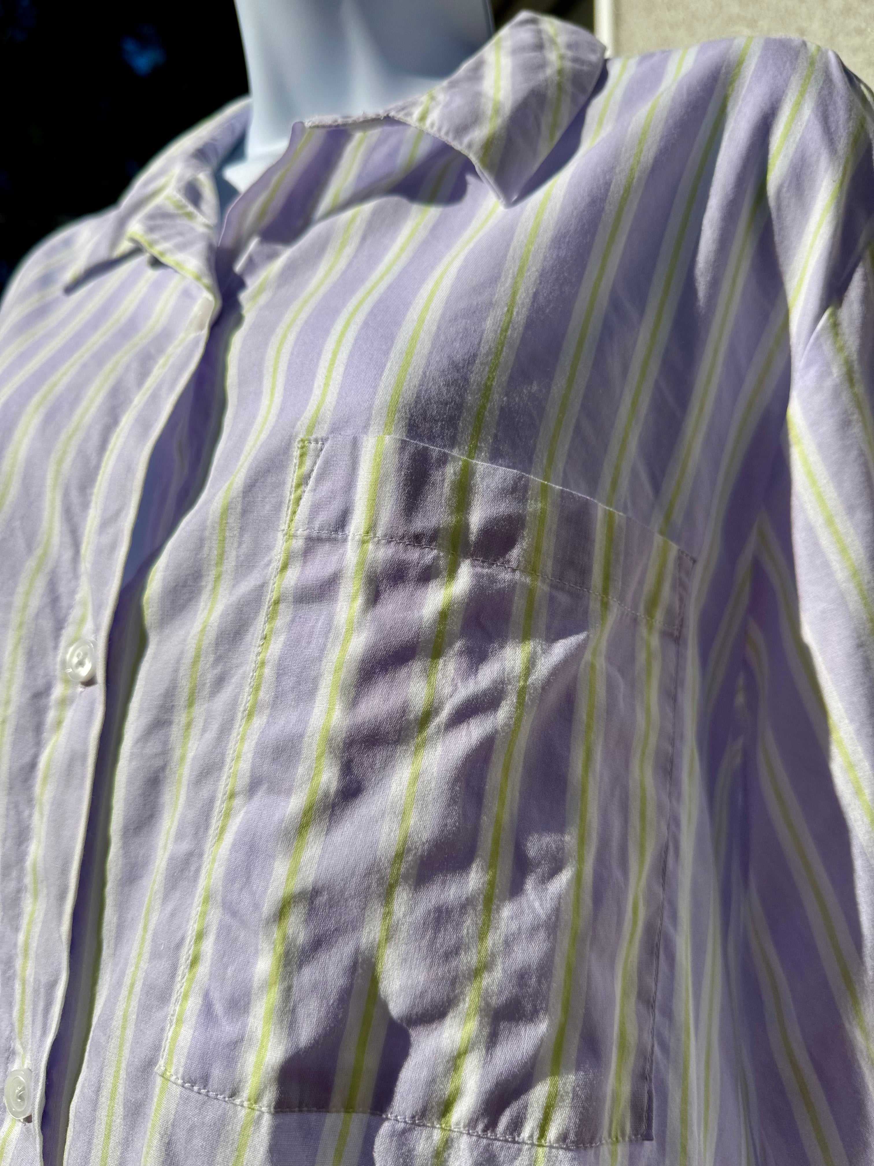 DIVIDED H&M Striped Button Up Dress Shirt - Consigned with VARDO Vintage & Valuables vvvardo.ca