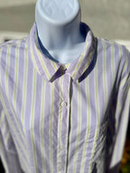 DIVIDED H&M Striped Button Up Dress Shirt - Consigned with VARDO Vintage & Valuables vvvardo.ca