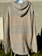 Retrofit Beige Grey Hoodie Sweater