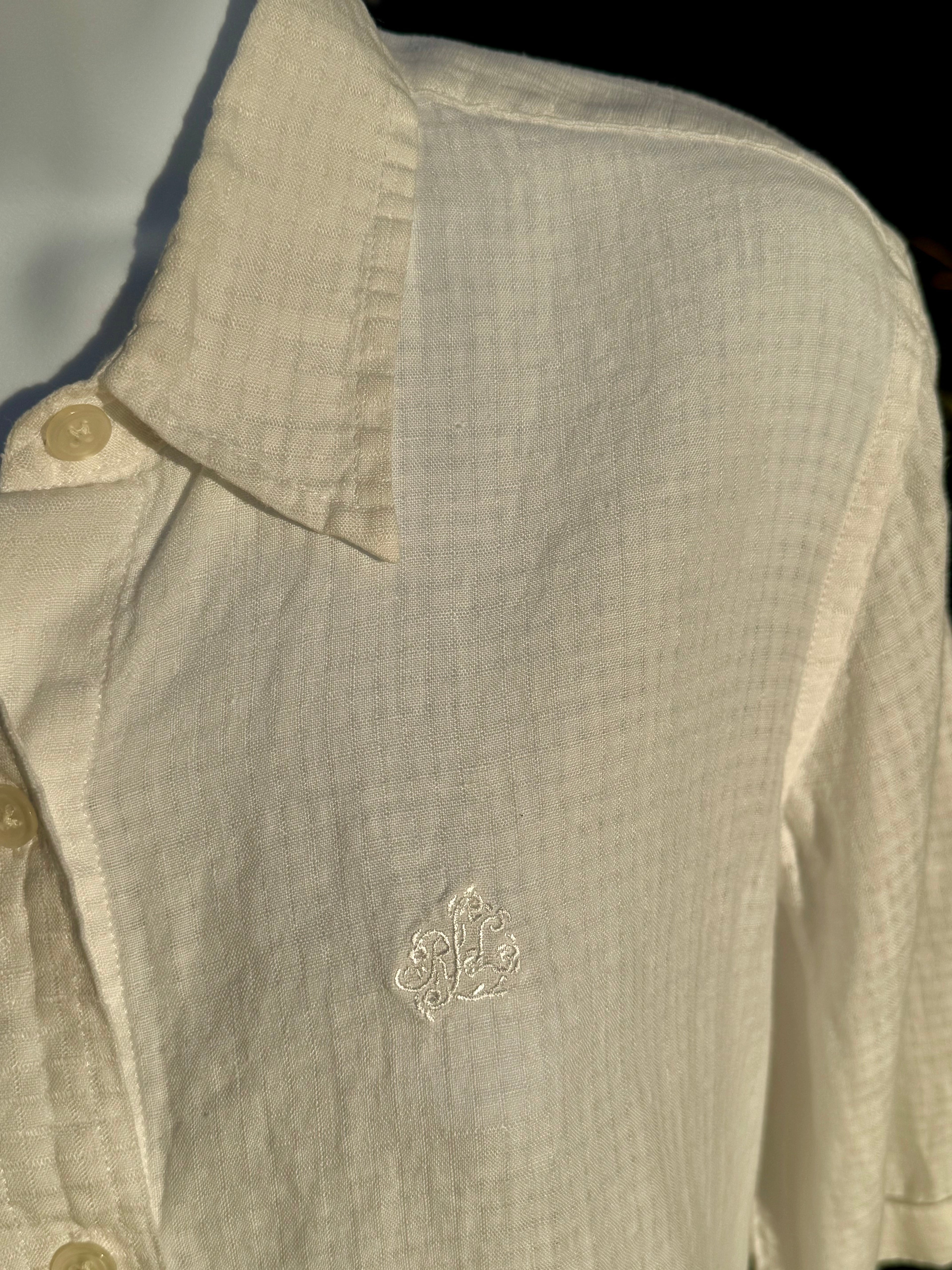 LAUREN RALPH LAUREN: Linen Shirt - Consigned with VARDO Vintage & Valuables vvvardo.ca