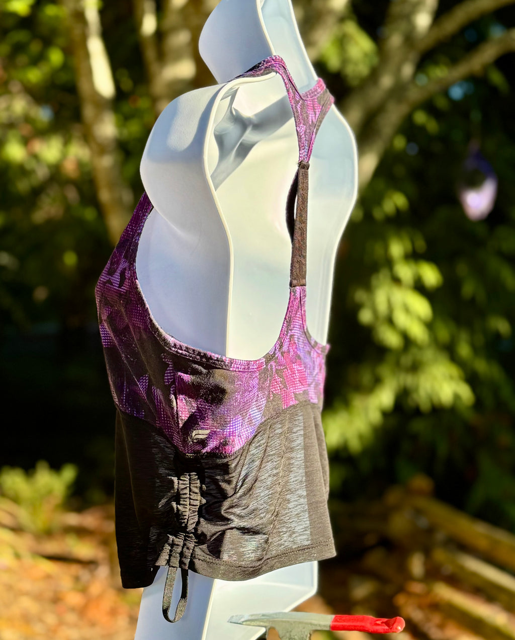Fabletics Purple Floral Sports Bra - Racerback