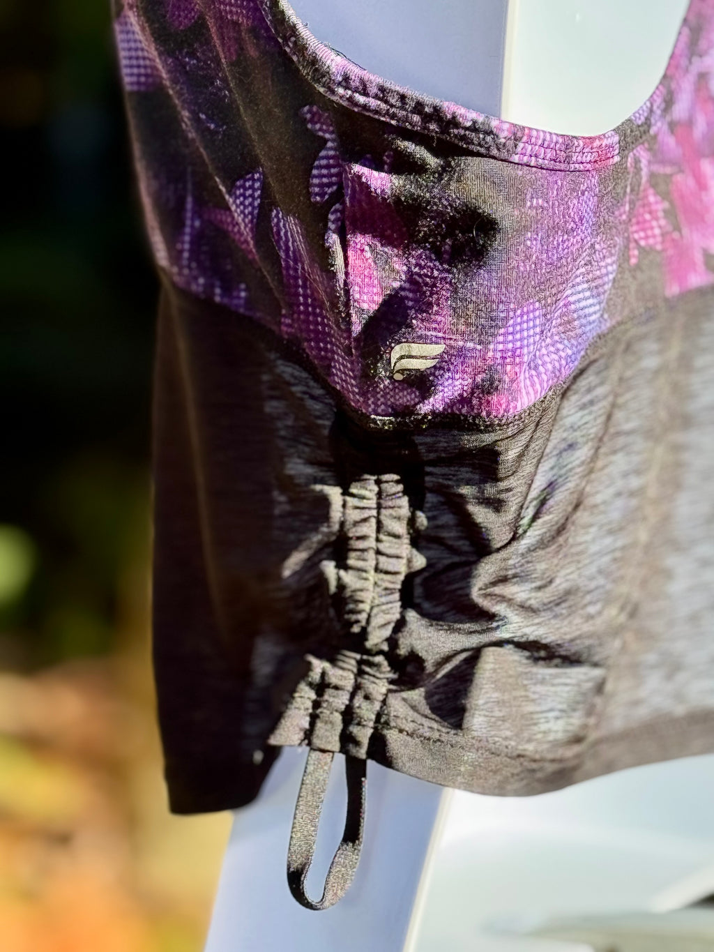 Fabletics Purple Floral Sports Bra - Racerback