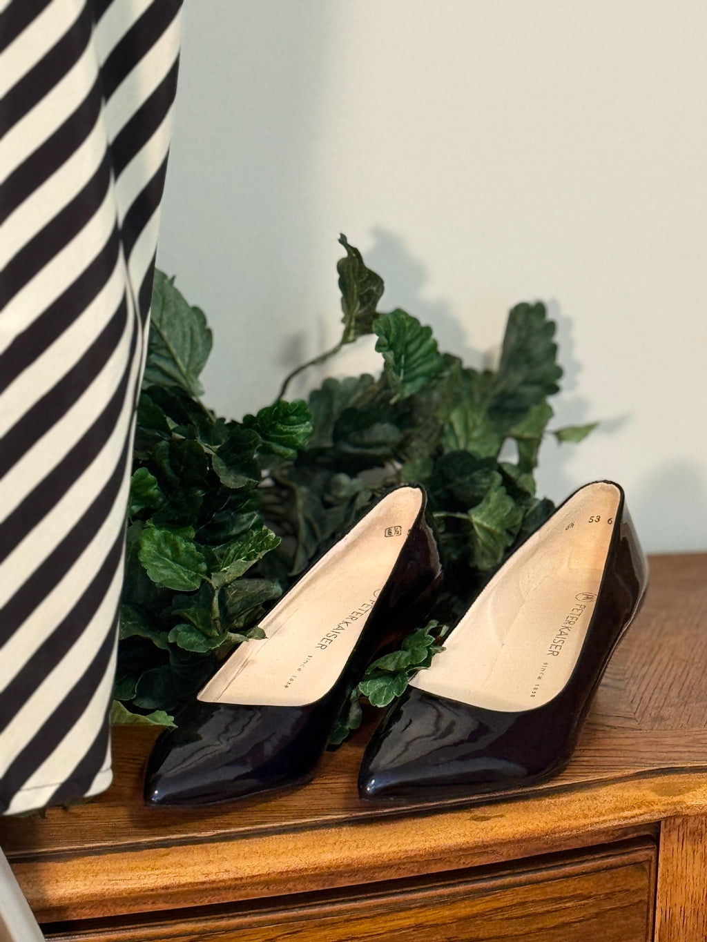 Navy Blue Patent Peter Kaiser heels - consigned with VARDO Vintage & Valuables vvvardo.ca