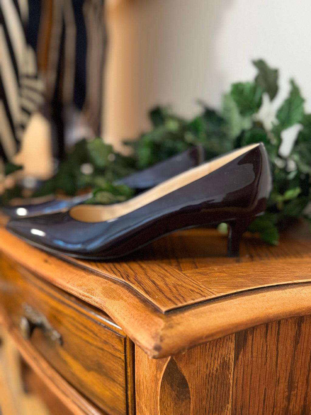 Navy Blue Patent Peter Kaiser heels - consigned with VARDO Vintage & Valuables vvvardo.ca