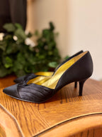 NINE WEST SATIN PUMPS- Consigned with VARDO Vintage & Valuables vvvardo.ca