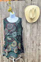 LEOPARDS & ROSES TUNIC TOP- Consigned with VARDO Vintage & Valuables vvvardo.ca