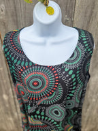 LEOPARDS & ROSES TUNIC TOP- Consigned with VARDO Vintage & Valuables vvvardo.ca