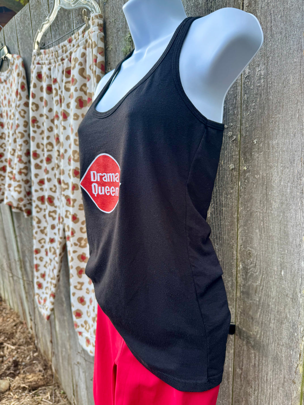 DRAMA QUEEN RACER-BACK TANK TOP- Consigned with VARDO Vintage & Valuables vvvardo.ca