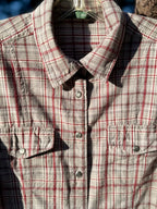 Woolrich snap-up plaid long sleeve top- Consigned with VARDO Vintage & Valuables vvvardo.ca