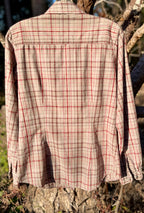Woolrich snap-up plaid long sleeve top- Consigned with VARDO Vintage & Valuables vvvardo.ca