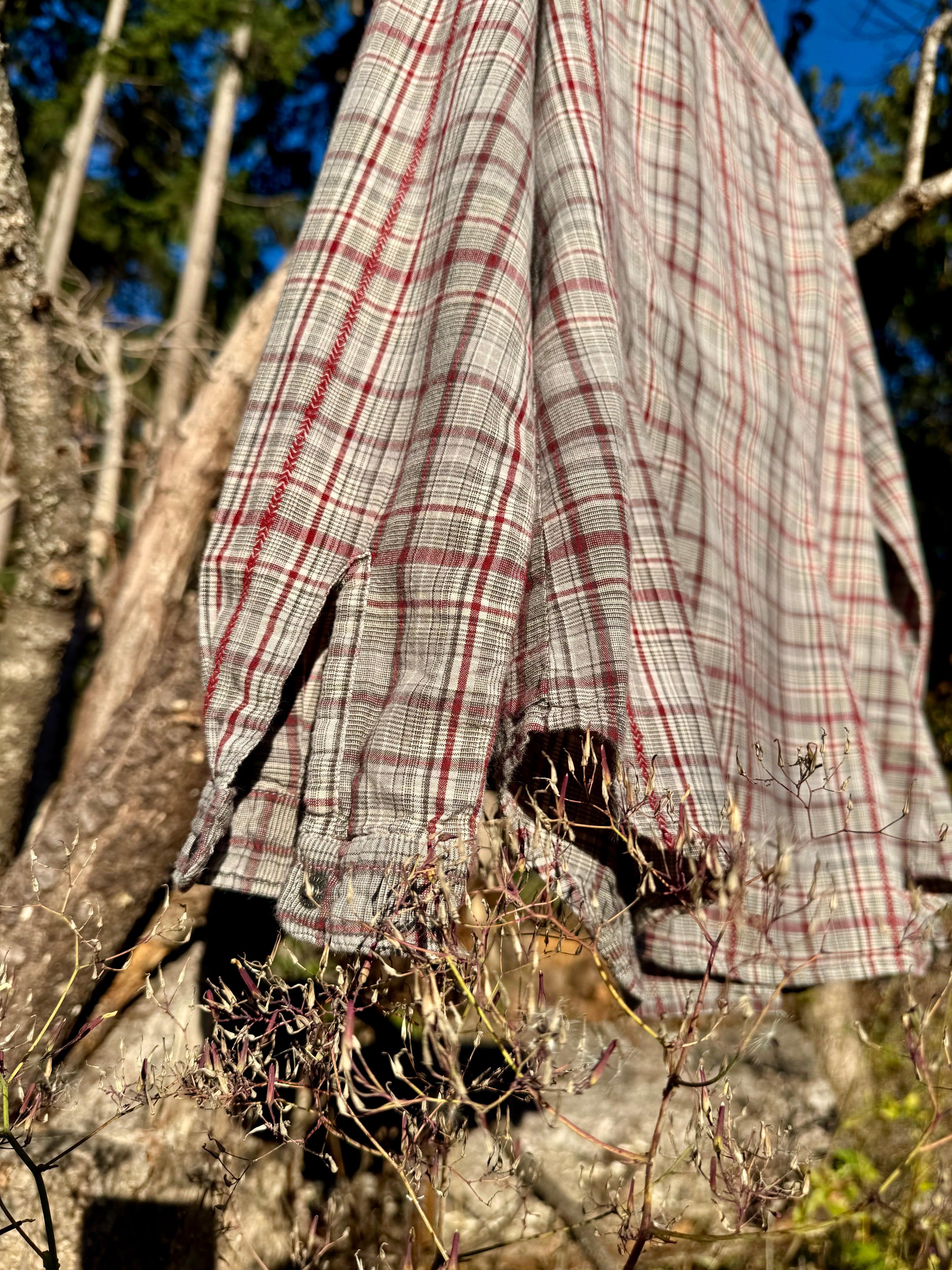 Woolrich snap-up plaid long sleeve top- Consigned with VARDO Vintage & Valuables vvvardo.ca