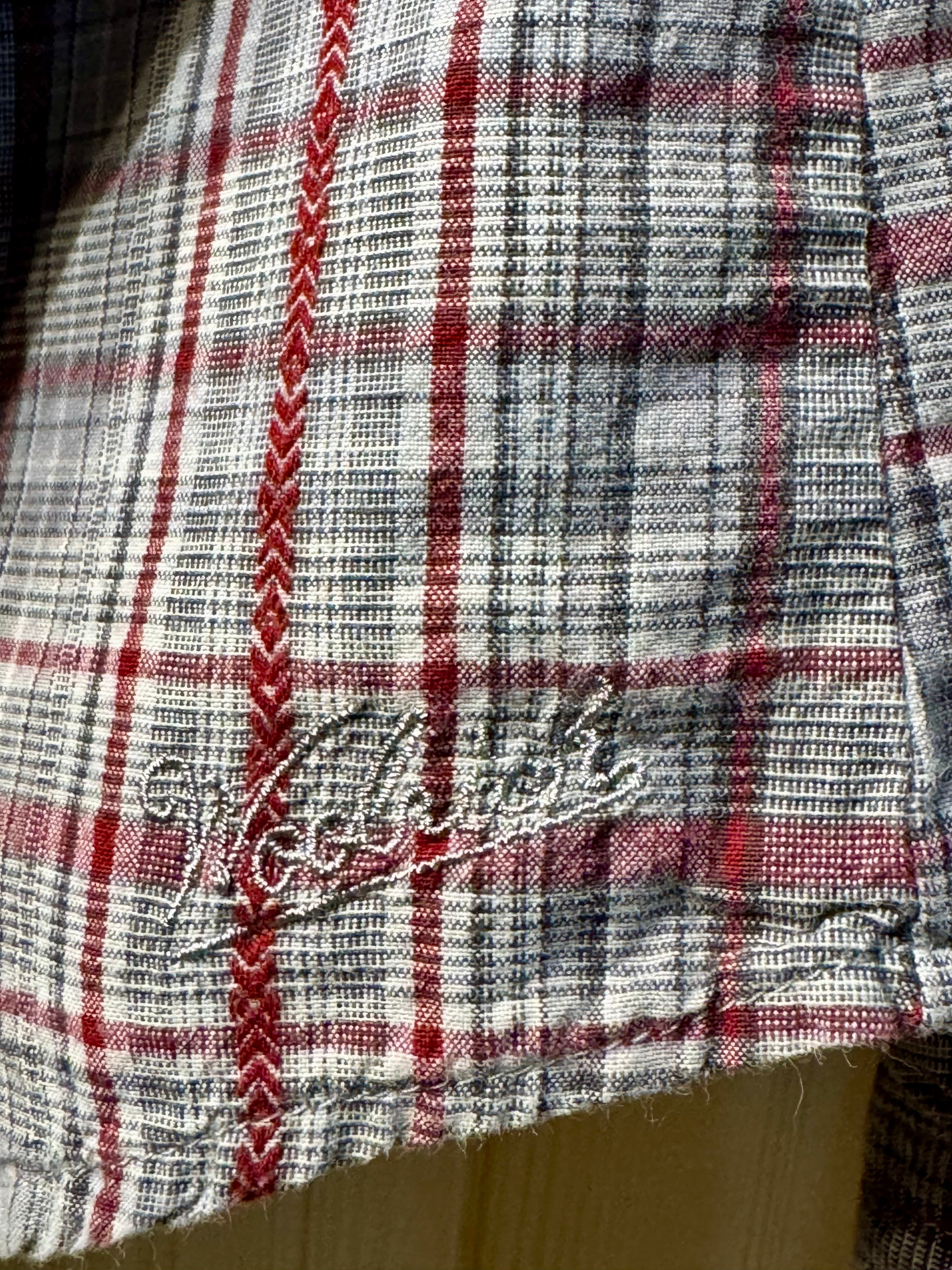 Woolrich snap-up plaid long sleeve top- Consigned with VARDO Vintage & Valuables vvvardo.ca