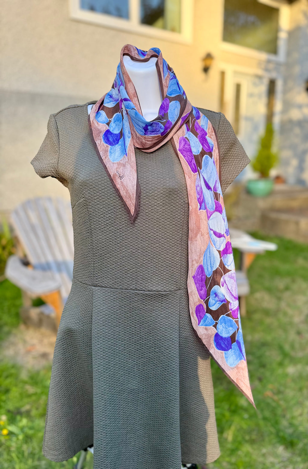 VANA Silk Scarf - Consigned with VARDO Vintage & Valuables vvvardo.ca