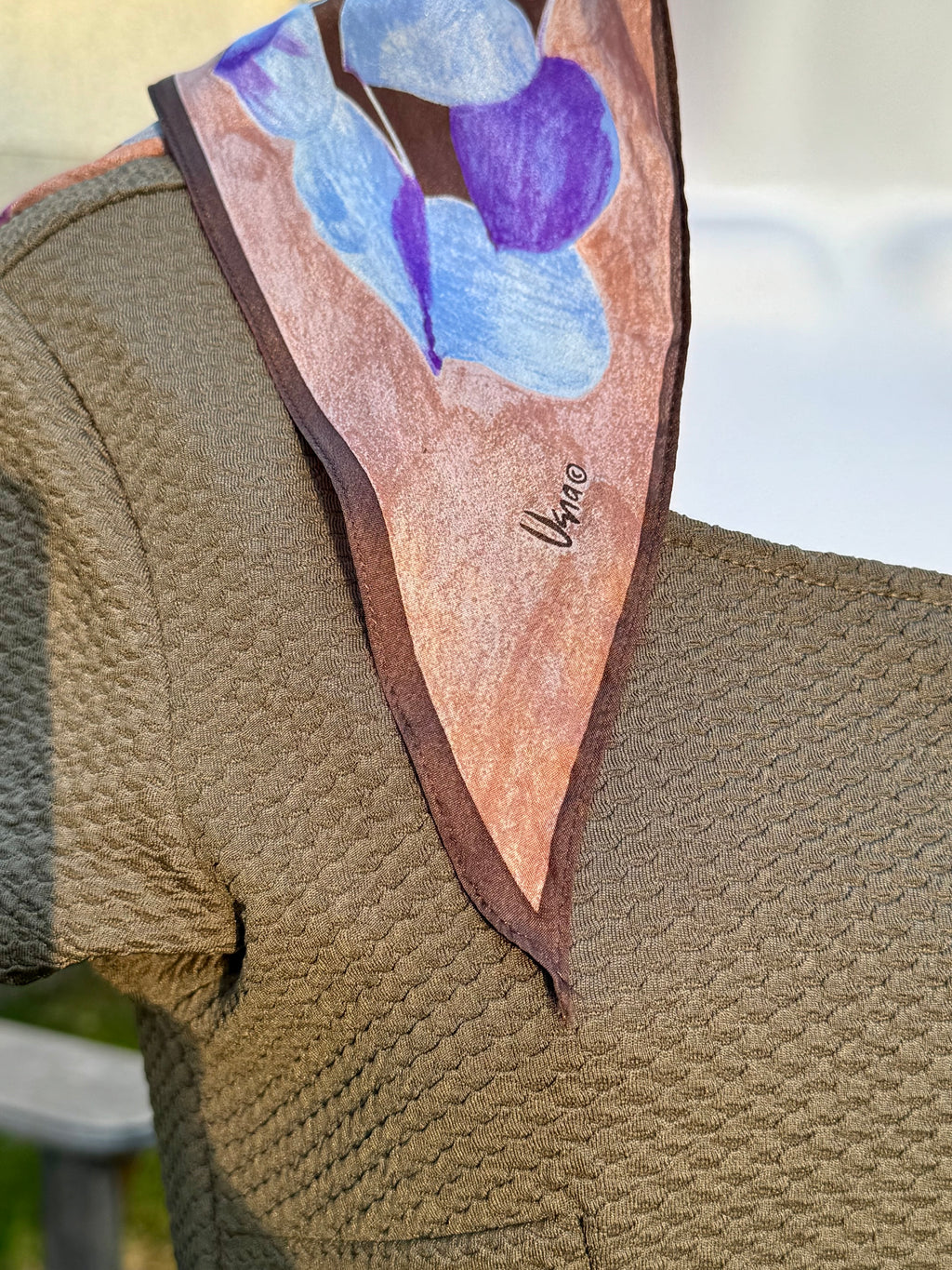 VANA Silk Scarf - Consigned with VARDO Vintage & Valuables vvvardo.ca