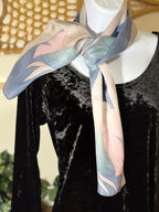 LOUISE LINCOURT Art Deco Silk Scarf - Consigned with VARDO Vintage & Valuables vvvardo.ca