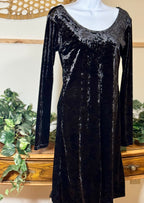 EMK CLOTHING Velour Long Sleeve Dress- Consigned with VARDO Vintage & Valuables vvvardo.ca