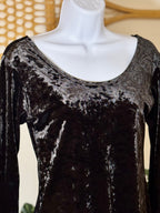 EMK CLOTHING Velour Long Sleeve Dress- Consigned with VARDO Vintage & Valuables vvvardo.ca