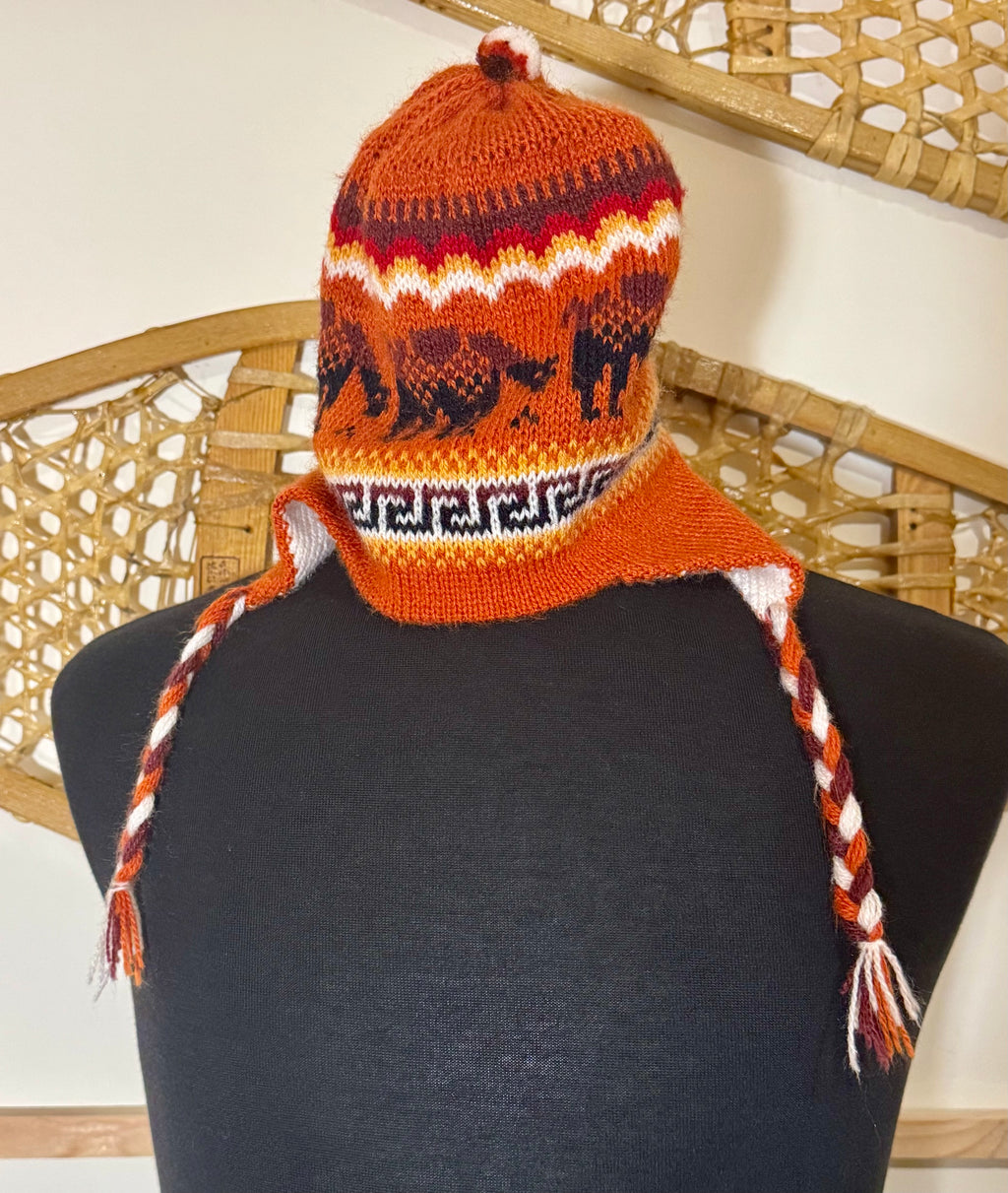 REVERSIBLE TOQUE WITH EAR FLAPS- Consigned with VARDO Vintage & Valuables vvvardo.ca