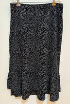 ALLEGRA K SKIRT with double frilled hem and hearts print. - Consigned with VARDO Vintage & Valuables vvvardo.ca