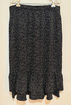 ALLEGRA K SKIRT with double frilled hem and hearts print. - Consigned with VARDO Vintage & Valuables vvvardo.ca