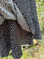 ALLEGRA K SKIRT with double frilled hem and hearts print. - Consigned with VARDO Vintage & Valuables vvvardo.ca