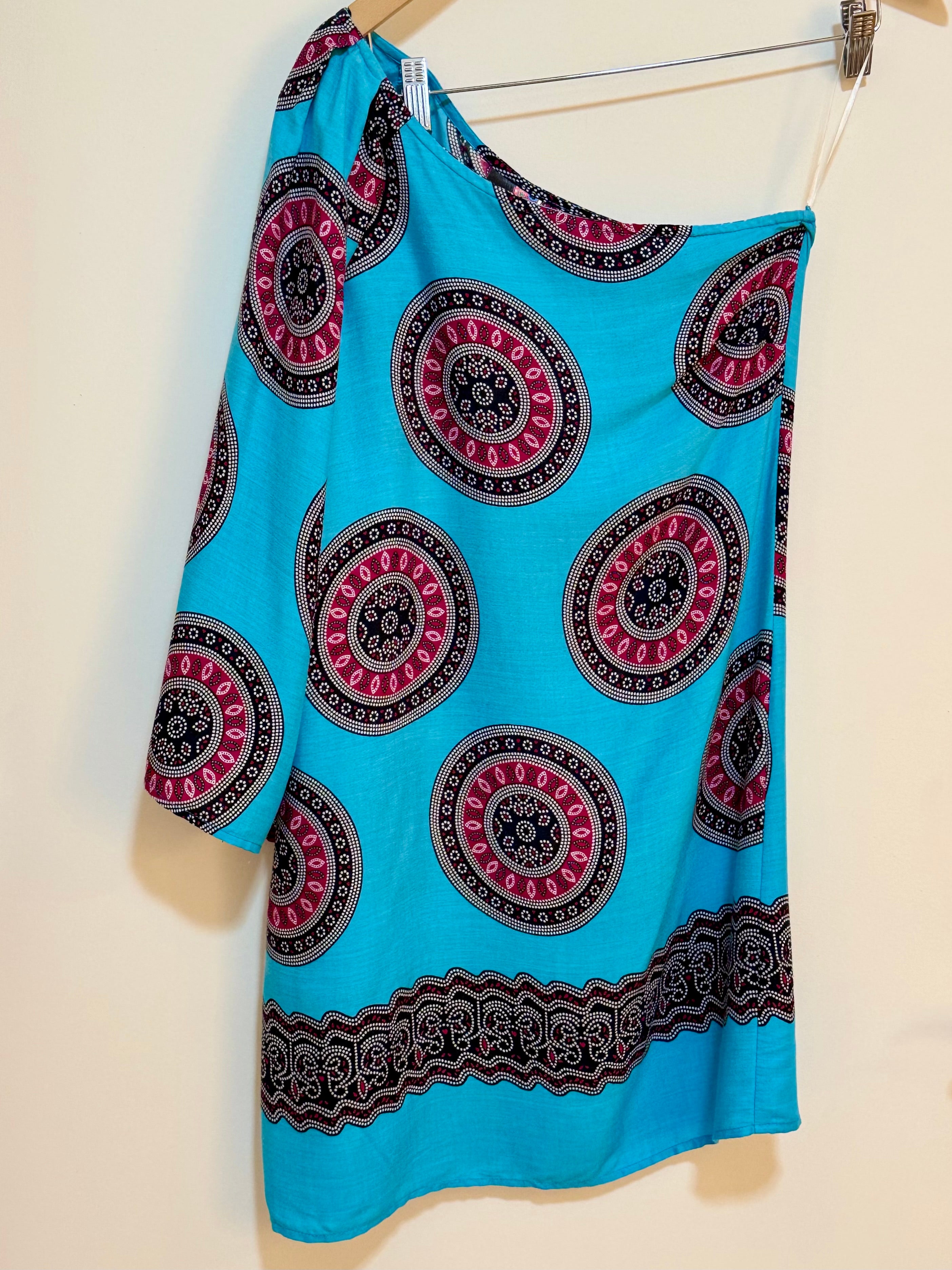 CAROLINA LOPEZ ASYMMETRICAL ETHNIC DRESS - Consigned with VARDO Vintage & Valuables vvvardo.ca