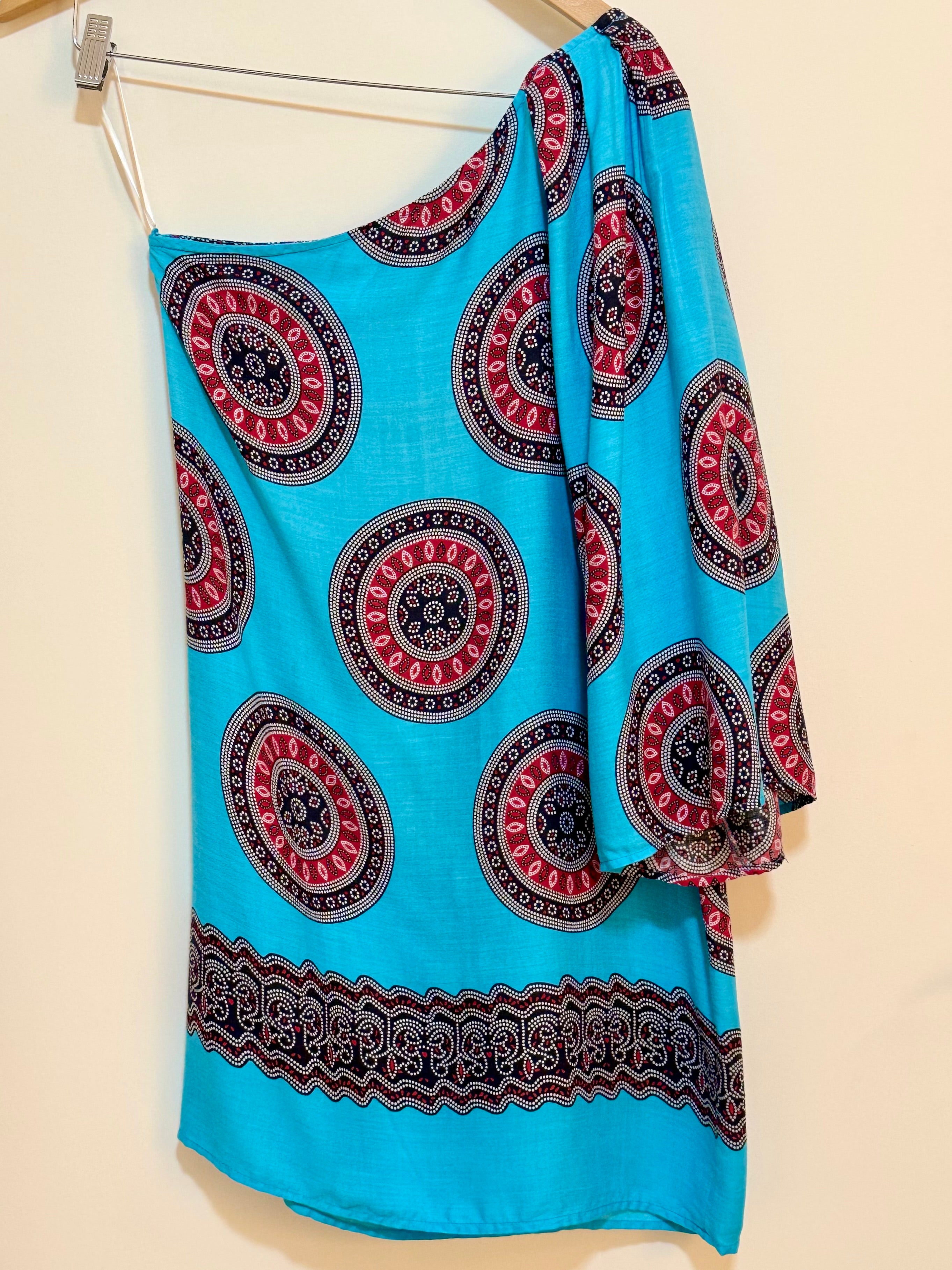 CAROLINA LOPEZ ASYMMETRICAL ETHNIC DRESS - Consigned with VARDO Vintage & Valuables vvvardo.ca