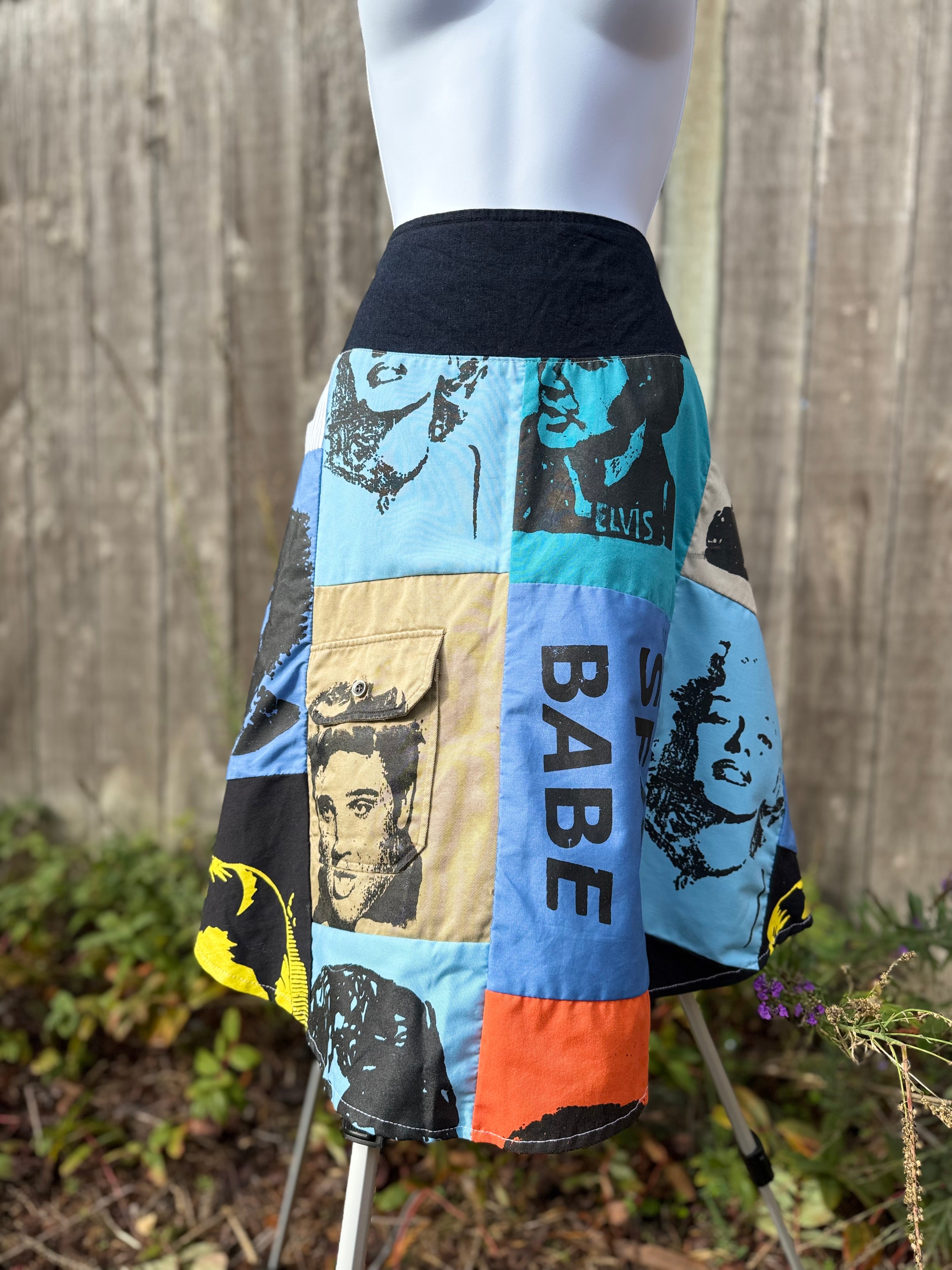 POP CULTURE A-LINE SKIRT - Consigned with VARDO Vintage & Valuables vvvardo.ca