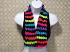 NEON KNIT SCARF- Consigned with VARDO Vintage & Valuables vvvardo.ca