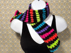 NEON KNIT SCARF- Consigned with VARDO Vintage & Valuables vvvardo.ca