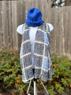 PRINT Scarf with FINISHED EDGES - Consigned with VARDO Vintage & Valuables vvvardo.ca