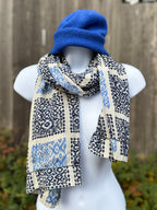 BLUE KNIT TOQUE WITH ROLLED HEM- Consigned with VARDO Vintage & Valuables vvvardo.ca