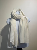 SOFT WAFFEL KNIT SCARF SHAWL - Consigned with VARDO Vintage & Valuables vvvardo.ca
