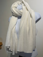 SOFT WAFFEL KNIT SCARF SHAWL - Consigned with VARDO Vintage & Valuables vvvardo.ca