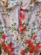 OASIS JEANS FLORAL FRILLED YOUTH DRESS- Consigned with VARDO Vintage & Valuables vvvardo.ca