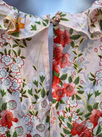 OASIS JEANS FLORAL FRILLED YOUTH DRESS- Consigned with VARDO Vintage & Valuables vvvardo.ca