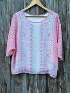 SOYA COCEPT Patterned Shier Blouse with attached Camisole - Consigned with VARDO Vintage & Valuables vvvardo.ca