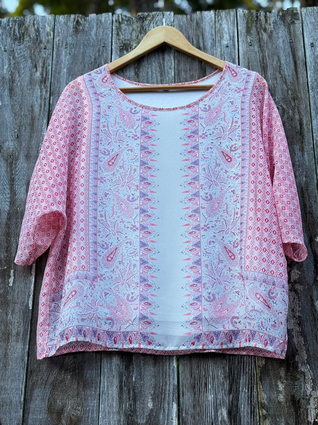 SOYA COCEPT Patterned Shier Blouse with attached Camisole - Consigned with VARDO Vintage & Valuables vvvardo.ca