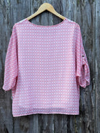 SOYA COCEPT Patterned Shier Blouse with attached Camisole - Consigned with VARDO Vintage & Valuables vvvardo.ca