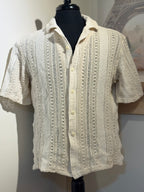 ZARA COTTON CROCHET SHORT SLEEVE SHIRT- Consigned with VARDO Vintage & Valuables vvvardo.ca