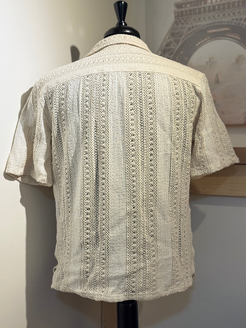 ZARA COTTON CROCHET SHORT SLEEVE SHIRT- Consigned with VARDO Vintage & Valuables vvvardo.ca