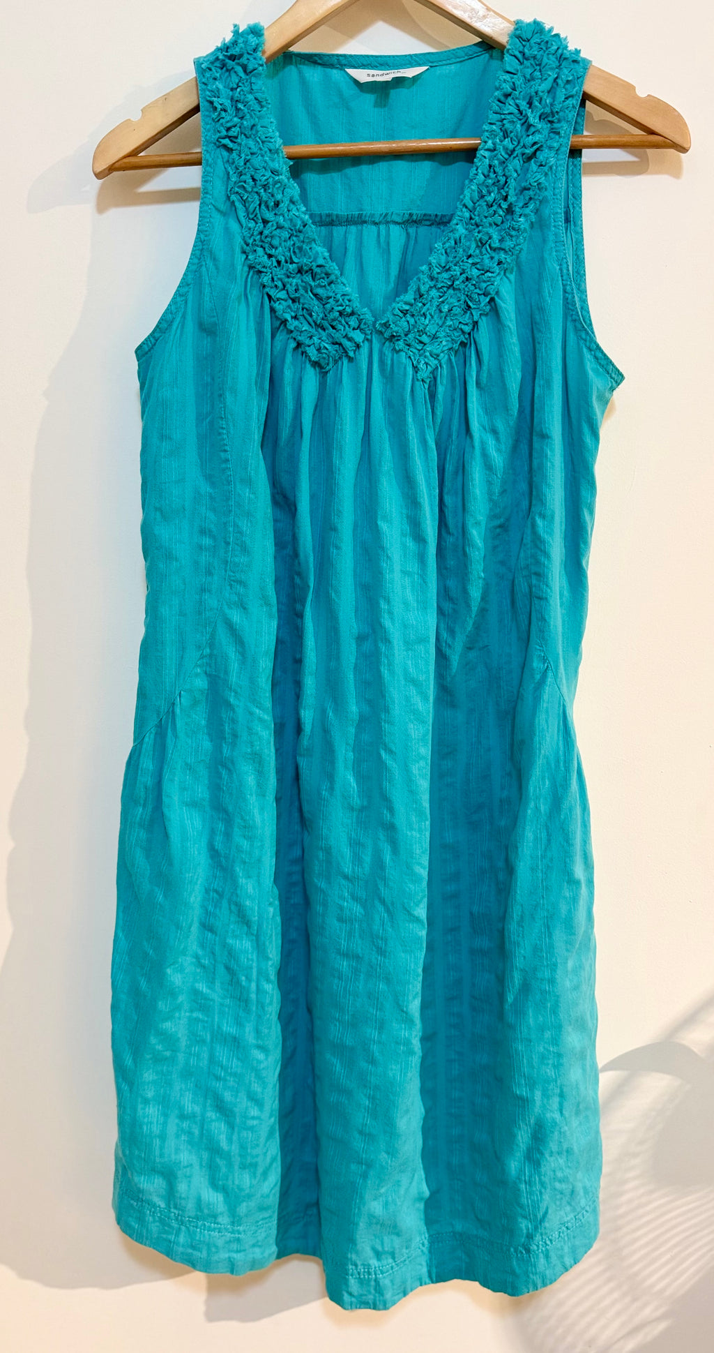 SANDWICH COTTON DRESS- Consigned with VARDO Vintage & Valuables vvvardo.ca