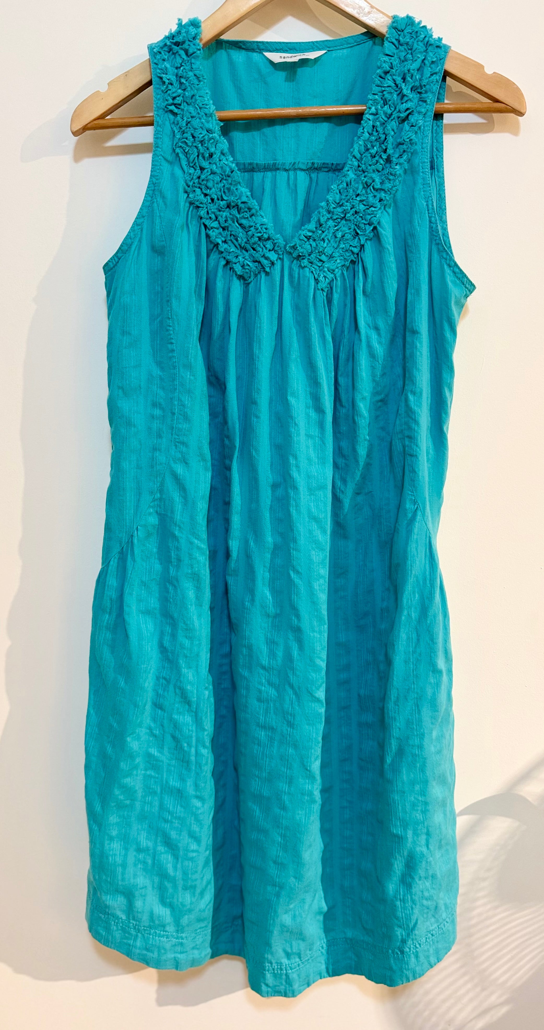 SANDWICH COTTON DRESS- Consigned with VARDO Vintage & Valuables vvvardo.ca