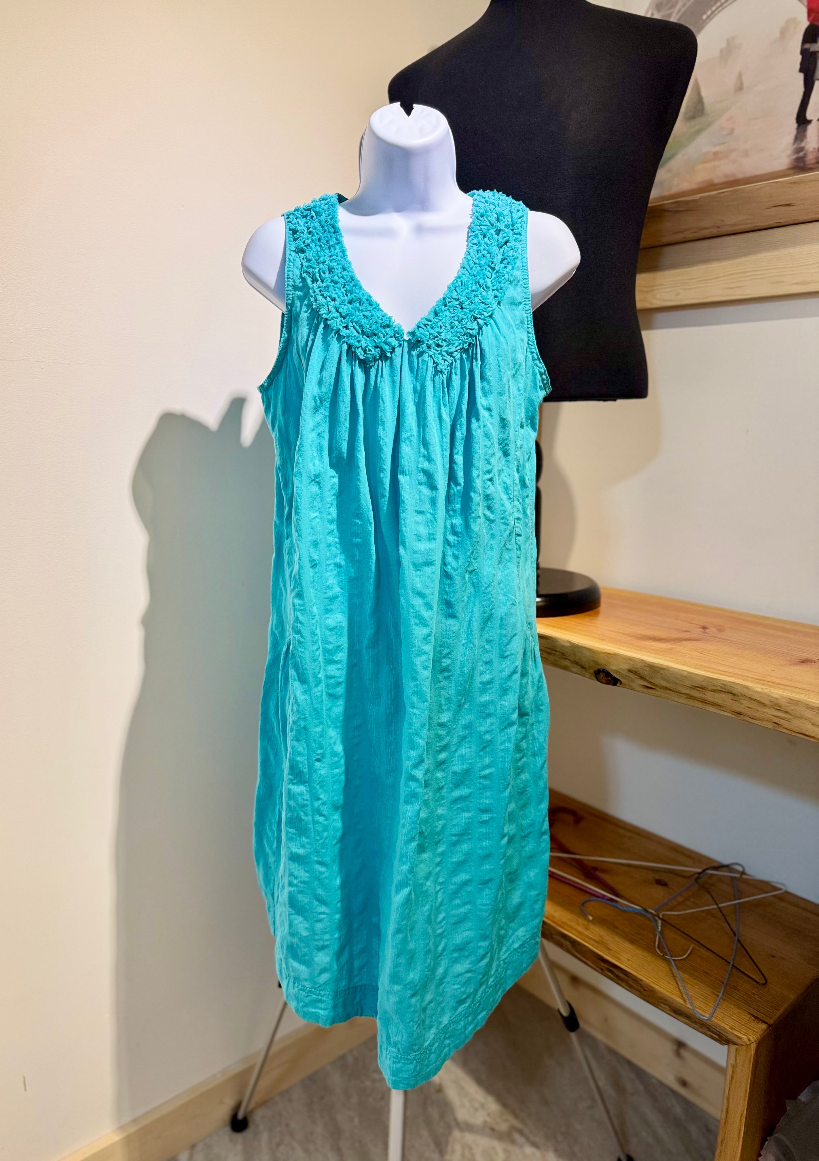 SANDWICH COTTON DRESS- Consigned with VARDO Vintage & Valuables vvvardo.ca