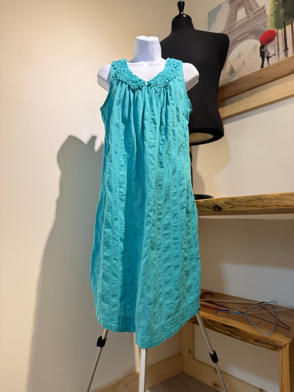 SANDWICH COTTON DRESS- Consigned with VARDO Vintage & Valuables vvvardo.ca