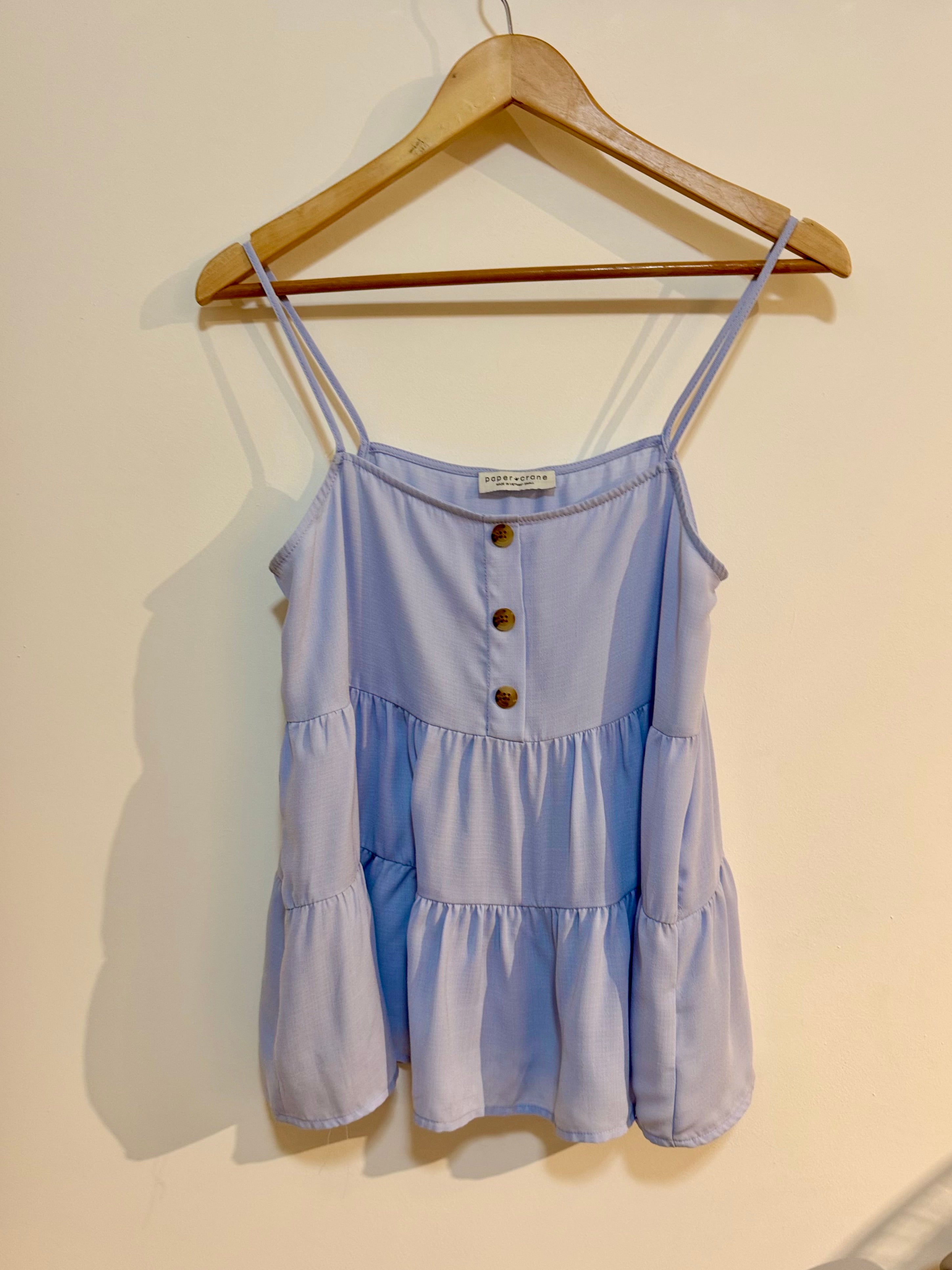 PAPER CRANE SPAGHETTI STRAP TOP- Consigned with VARDO Vintage & Valuables vvvardo.ca