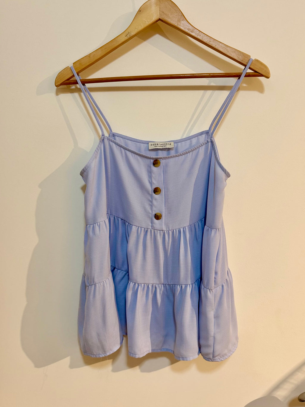 PAPER CRANE SPAGHETTI STRAP TOP- Consigned with VARDO Vintage & Valuables vvvardo.ca