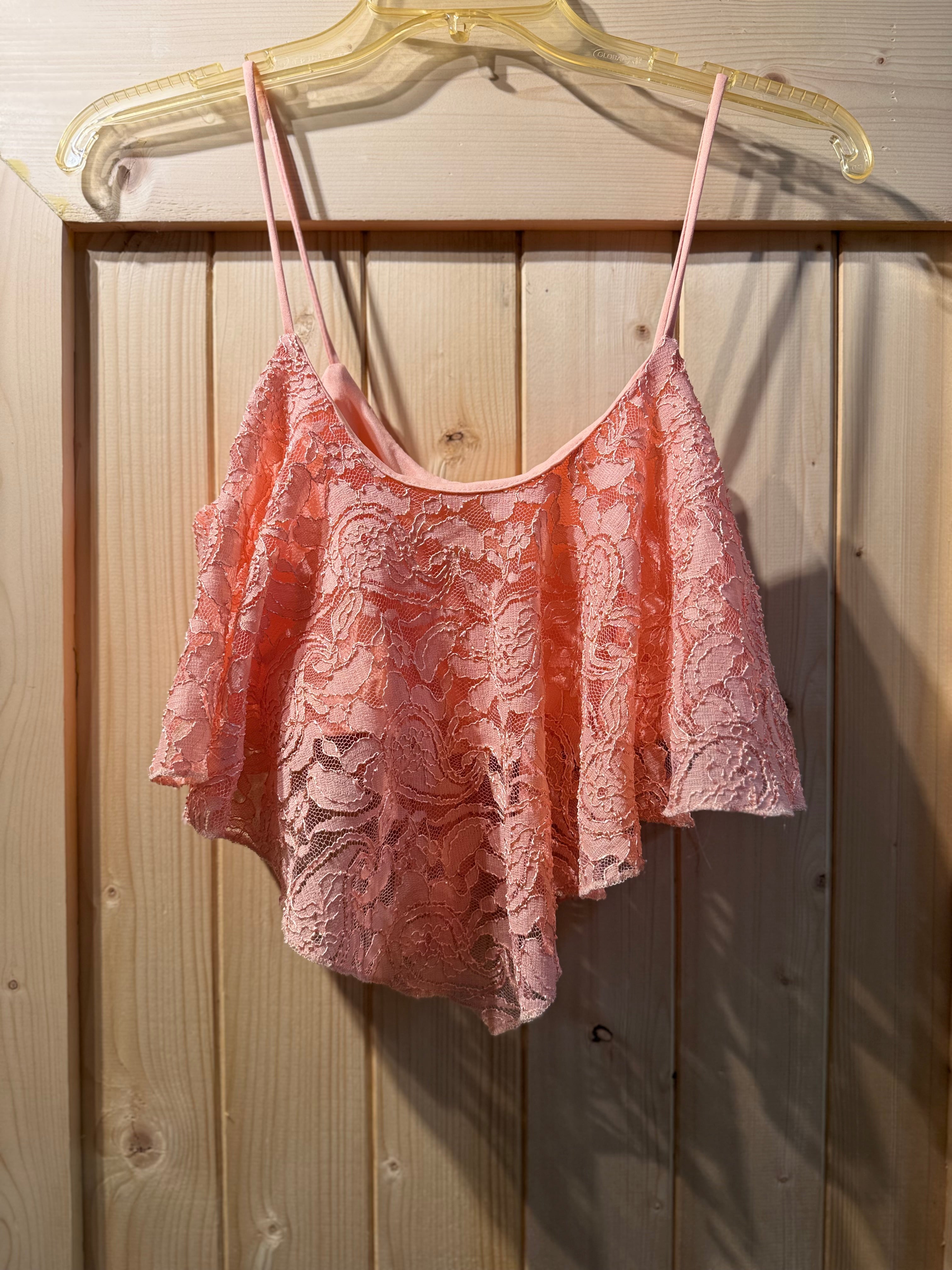 SEDUCTIONS LACE CROP TOP - Consigned with VARDO Vintage & Valuables vvvardo.ca