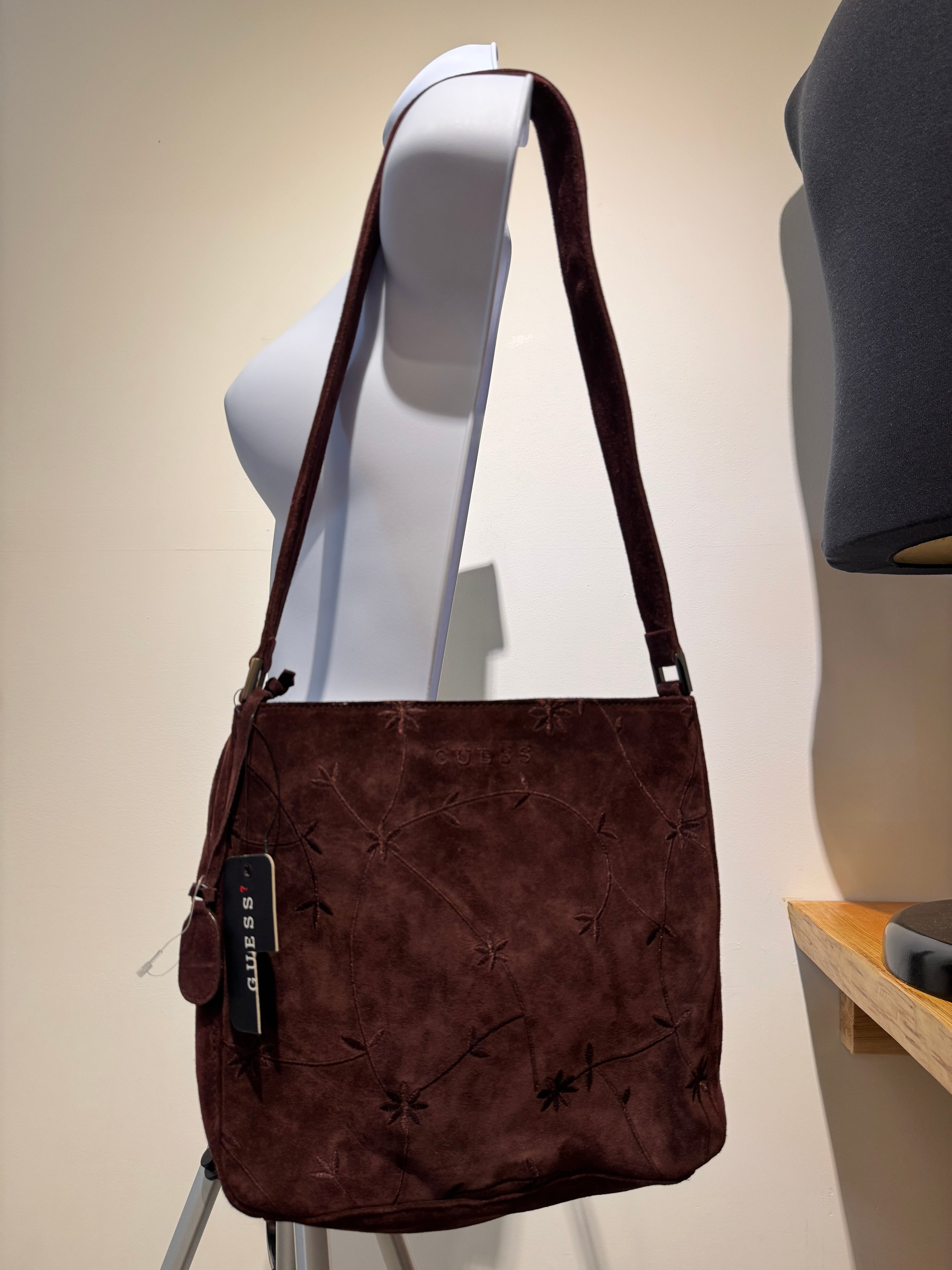 PLUM/PRUNE COLOUR GUESS HANDBAG - Consigned with VARDO Vintage & Valuables vvvardo.ca